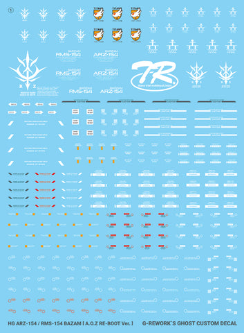 G-Rework HG Barzam ARZ-154/RMS-154 Decals