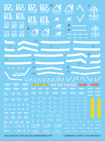 G-Rework HG Messer Commander Type-F02 Decals