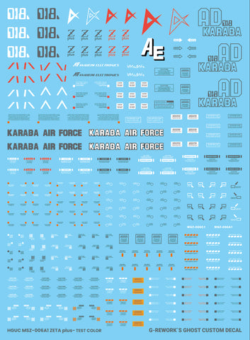 G-Rework HG MSZ-006/A1 Zeta Plus Decals