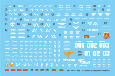 G-Rework HG RGM-79Q GM Quel Decals