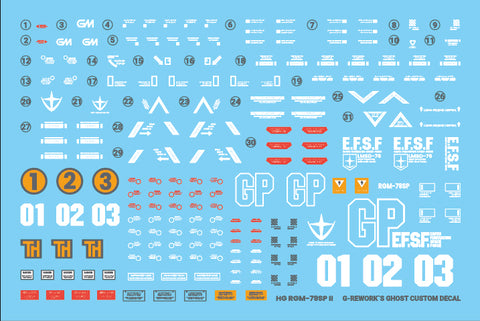 G-Rework HG RGM-79SP GM Sniper II Decals