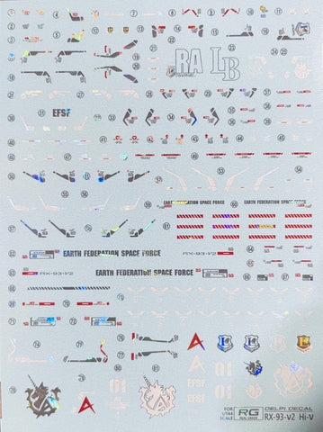 Delpi Decal RG Hi-Nu Gundam - [HOLO Polygonal]