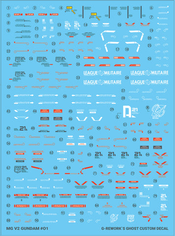 G-Rework MG V2 Gundam [Ver.Ka] Decals