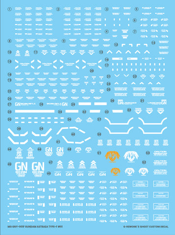 G-Rework MG GNY 001F Gundam Astraea Type-F Decals