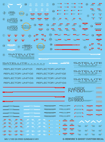 G-Rework MG Gundam X Decals