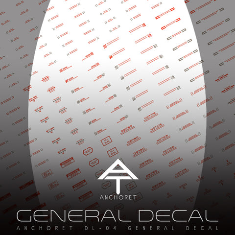 Anchoret DL-04 Warning Decals Red/Grey
