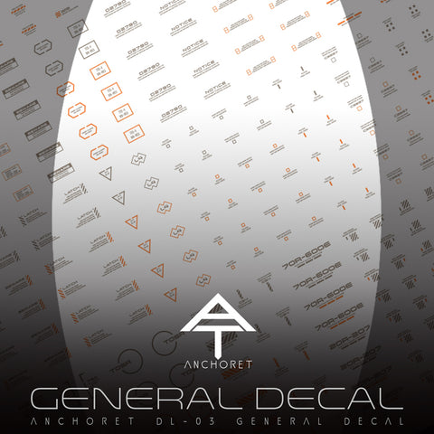Anchoret DL-03 Warning Decals Grey/Orange
