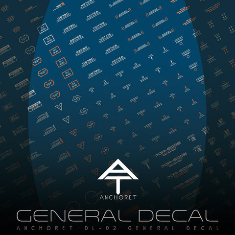 Anchoret DL-02 Warning Decals White/Orange