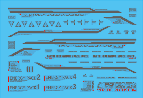 Delpi Decal RG Hi-Nu Hyper Mega Bazooka Launcher - [Delpi Ver.]