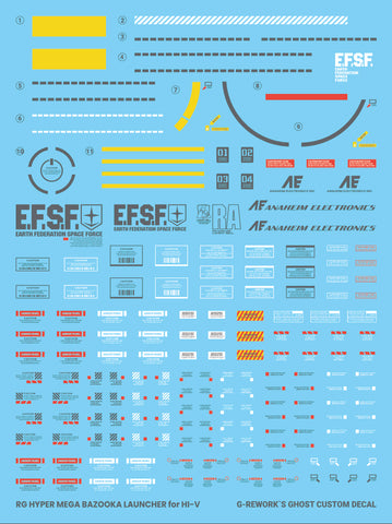 G-Rework RG Hyper Mega Bazooka Launcher (Hi-Nu Gundam) Decals