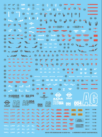 G-Rework RG RX-178 Gundam Mk-II (AEUG) Decals
