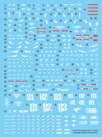 G-Rework RG RX-178 Gundam Mk-II (TITANS) Decals