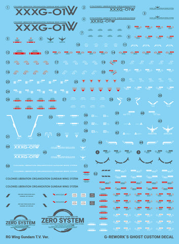 G-Rework RG Wing Gundam [TV Ver.] Decals