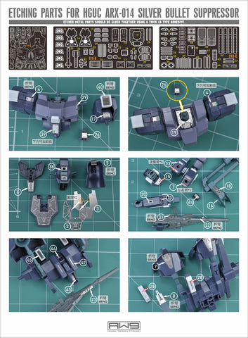 S10 Photo Etch HGUC Silver Bullet Suppressor