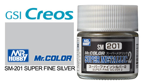 Mr. Color Super Metallic SM201 Super Fine Silver 2 10ml