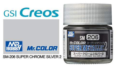 Mr. Color Super Metallic SM206 Super Chrome Silver 2 10ml