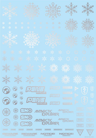 HIQParts Snow Decal Silver