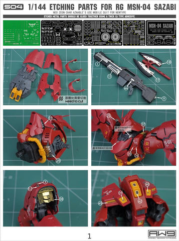 S04 Photo Etch RG Sazabi