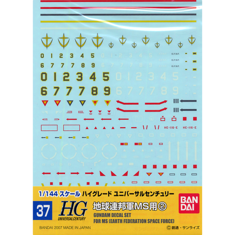 GD-37 HGUC Earth Federation 2 Decals