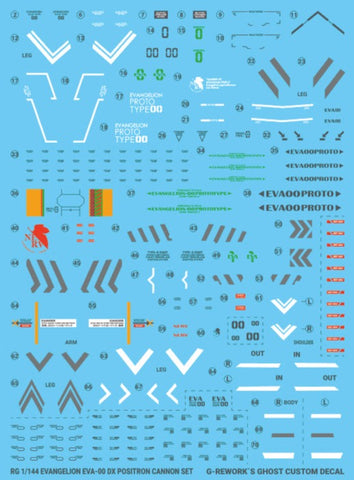 G-Rework RG Evangelion 00 Decals