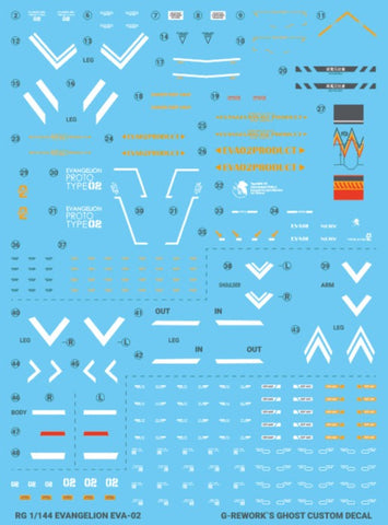 G-Rework RG Evangelion 02 Decals