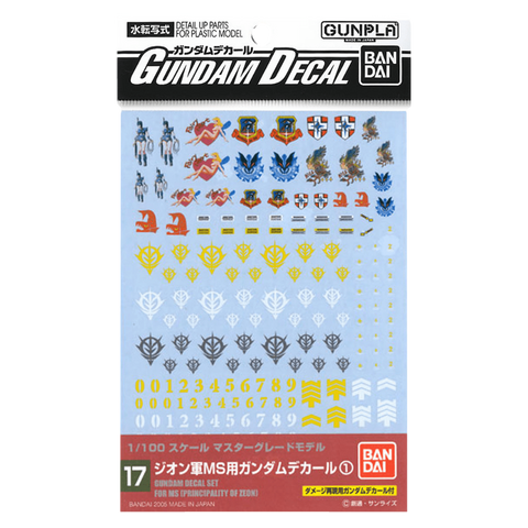 GD-17 MG Zeon Decals