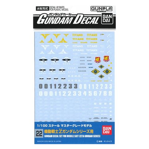 GD-22 MG Multiuse for Mobile Suit Zeta Gundam Decals