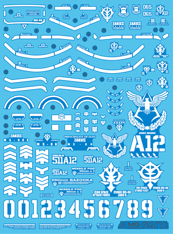 Delpi Decal MG ZAKU II 2.0 - [Delpi Ver.]