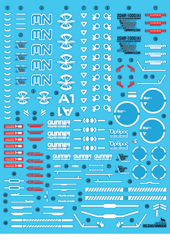 Delpi Decal MG Gunner ZAKU Warrior (Lunamaria Hawke Custom)
