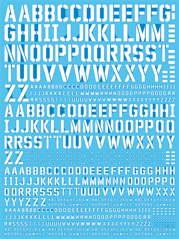 Delpi Decal Universal Alphabet